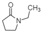 Representative chemical structure of NEP, with SMILES notation: O=C(N(CC1)CC)C1 
